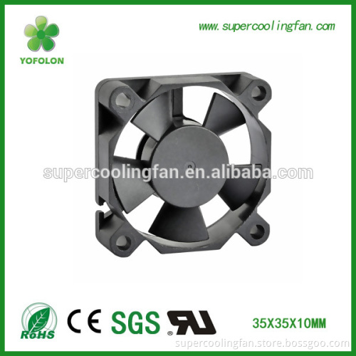 35x35x10mm 5V 12V Racing toyon cooling fan with 9000RPM high flow low noise fan